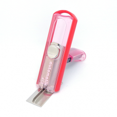 Carimbo Pocket Automatik PS-413 Rosa Transparente + Vermelho Sólido